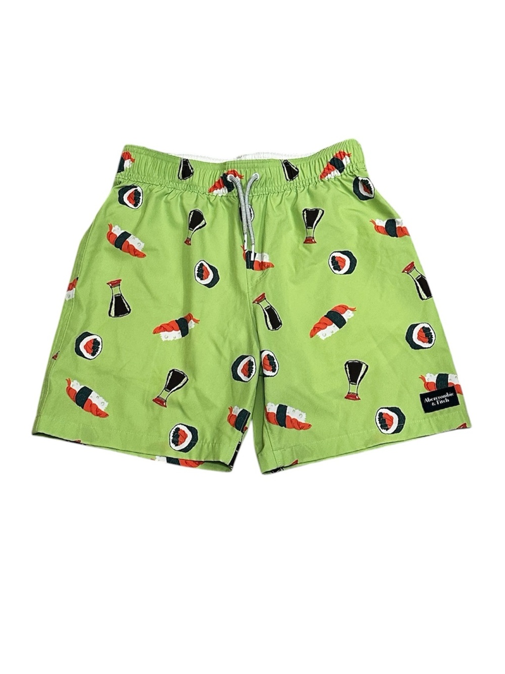 Abercrombie Kids Swim Trunks Size 11/12 Sushi Lover Boxer Briefs Lined 6”